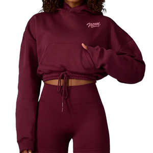 Sweat à capuche en tricot d'hiver pour homme personnalisé ODM 500g Coton Longue applique de logo sur le devant Polaire Style vintage pour le sport - Product Image 5