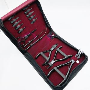 Pince à extensions de cheveux pour le pressage des perles, pince de qualité supérieure, noire mate, pour extensions de cheveux avec poignée scintillante - Product Image 3