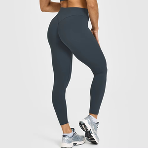 Mallas de Yoga de cintura alta para mujer, pantalones de Fitness para gimnasio sin costuras, levantamiento de glúteos, Control de barriga, entrenamiento elástico - Product Image 2