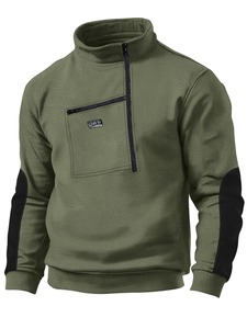 Sweat-shirt respirant de haute qualité pour hommes personnaliser les chemises pour hommes à fermeture éclair décontractées 100% sweats tendance en coton biologique - Product Image 6