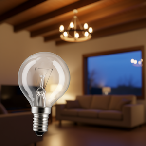 Bombillas Incandescentes Esféricas Transparentes de 60W 125-130V E14 - Product Image 3