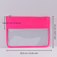 Pochette de couture transparente en PVC personnalisable avec logo, motif léopard, faible MOQ, broderie personnalisée, pour kit de couture et travaux d'aiguille