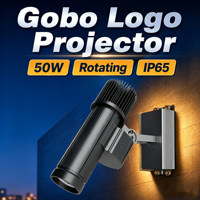 Projecteur de profil de projection led, HD 50w, étanche IP65, rotatif, 2 pouces, pour l'extérieur, logo gobo, prix d'usine