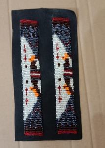 Parches hechos a mano con cuentas de pájaro de trueno azul, parches con cuentas de perlas, abalorios étnicos, artesanías nativas - Product Image 5