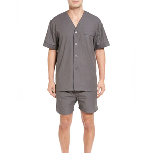Cotton <b>Men</b> Summer Shirt and <b>Shorts</b> Sets <b>Slim</b> <b>Fit</b> Quick Dry Breathable Street Style Custom Printing Logo Custom Colors & Sizes - Product Image 1