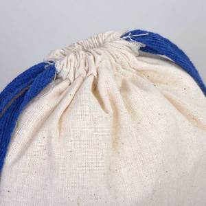 Dark Blue <b>Drawstring</b> Fabric <b>Pouch</b> 6 W X 8 H Screen Printing for Packaging Promotions Jewelry Food Shopping Customizable Logo - Product Image 5