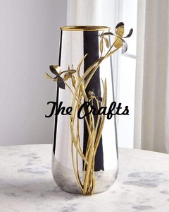 Florero de Calidad Exclusiva, Hecho a Mano, de Aluminio, Color Plateado, para Decoración de Mesa - Product Image 5