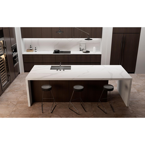 Calacatta Sol Premium Quartz <b>Crystal</b> Composition Eco-Friendly Durable 15-30mm Thick Modern Brand Kitchen Countertops Vanity <b>Tops</b> - Product Image 5