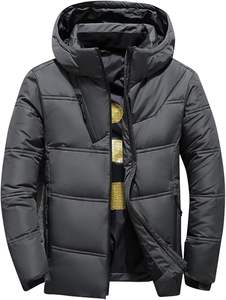 เสื้อแจ็กเก็ตขนดานของผู้ชายเสื้อโค้ทแบบรูดซิปสำหรับฤดูหนาวผ้ากำมะหยี่หนาแขนยาวผ้าคอตตอนสีพื้น - Product Image 3