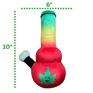 PAW:20 Bo da Bong Funny Stuffed Rasta Parody Squeaky Weed Themed Dog Toy 10 inch - Product Image 2