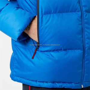 <b>Top</b> Fashion Custom Autumn Warm Cotton Hooded Front <b>Bubble</b> Sleeve Outdoor Casual Puffer Jacket for Men - Product Image 4