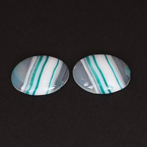 Pierre précieuse en vrac, agate bleue en dentelle, cabochon ovale, pierre précieuse pour la fabrication de bijoux, bagues, boucles d'oreilles, pierre précieuse artisanale pour bijoux - Product Image 6