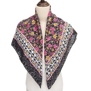 100% Cotton Square Bandana Scarf <b>Fashionable</b> Custom Logo Printed Head Hair <b>Accessories</b> for Women Best Quality with Wool Silk - Product Image 3