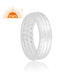 Nouveau Design élégant en argent sterling nouvelle bague de bande bijoux de conception personnalisée pour les femmes cadeau pour elle. - Product Image 2