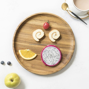 Plato de madera de acacia de Navidad, plato de madera para servir, plato de comida de árbol, plato de charcutería de frutas, bandeja de madera para Navidad - Product Image 4