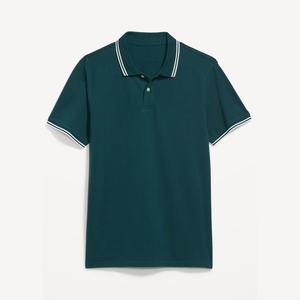 USA 100% algodón hombres Golf para camisa secado rápido sólido tejido US Regular Fit estilo Casual MADE BD manga corta diseño moderno - Product Image 2