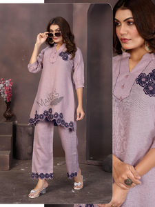 ชุดเสื้อผ้าลินินผ้าฝ้ายน้ำหนักเบาออกแบบให้ผู้หญิงใส่ในออฟฟิศ/วิทยาลัย/งานปาร์ตี้แห้งเร็วแห้งเร็วทุกฤดูกาล - Product Image 3