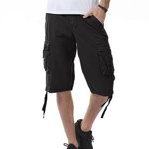 Pantalones Cortos Cargo Casuales para Hombre, Cintura Elástica, Transpirables, de Algodón, con Múltiples Bolsillos (6 Bolsillos), Nueva Llegada, Gran Venta - Product Image 2