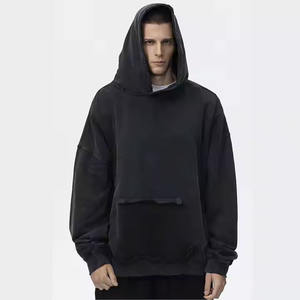 เสื้อฮู้ดโอเวอร์ไซส์ผ้าฝ้ายบ็อกซี่แอซิด500แกรม460 420ออกแบบโลโก้ได้ตามต้องการ - Product Image 6