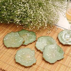 Posavasos de Resina Epoxi, Tapetes para Bebidas, Posavasos de Resina Personalizados con Forma de Corazón para Cerveza, Posavasos para Bebidas - Product Image 3