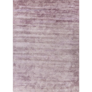 Tapis en laine et soie de bambou noué à la main à motif géométrique Azalea rose et violet pour usage domestique - Aiwb-13025 - Product Image 1