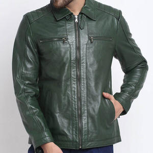 Chaqueta de Motociclista de Cuero Genuino para Hombre, Corte Clásico Ajustado, Resistente, Protectora para Invierno, Estilo Motero - Product Image 5