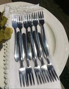 Ensemble de fourchettes en acier inoxydable de bonne conception dans une finition élégante avec un style élégant, parfait pour les mariages de table et les repas à l'hôtel - Product Image 4