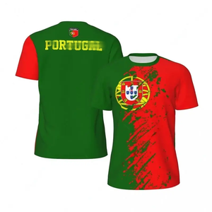 Camiseta Deportiva Transpirable de Secado Rápido con Estampado de la Bandera de Portugal para la Copa Mundial de Fútbol 2026, Unisex, Informal de Verano, Regalo para Fanáticos - Product Image 1