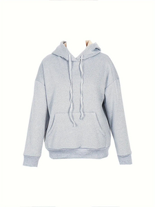 Sweats à capuche pour femmes sweats à capuche pour femmes sweat femme couleur unie sweat chaud à capuche à lacets sweat d'hiver avec poches - Product Image 4