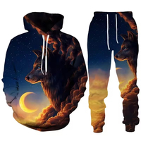 Conjunto Deportivo Estampado en Serigrafía para Hombre y Mujer, Sudadera con Capucha y Pantalones, 2 Piezas, Invierno, 100% Algodón, Felpa Transpirable, Estilo Hip Hop Urbano, OEM