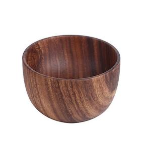 Plateau de service rond en bois pour la cuisine domestique bols à salade et fruits polyvalents décoratifs pour les fêtes - Product Image 2