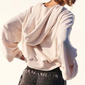 เสื้อฮู้ดกันหนาวแขนยาวสำหรับผู้หญิงเสื้อฮู้ดแบบสวมหัวโลโก้ออกแบบได้ตามต้องการ - Product Image 4