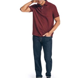 Custom Polo Shirts Slim Fit Shirt Solid Color Cotton Plus Size Breathable Fabric Men Short Sleeve Printed Knitted Polo Shirts - Product Image 2