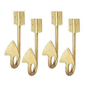 Crochets muraux décoratifs en laiton finition or, inspirés des plantes, porte-manteaux simples, luxe moderne, quincaillerie métallique personnalisée, décoration intérieure - Product Image 6