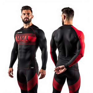 Protector de erupción profesional para obtener personalizado y MMA manga completa y corta obtener ropa de entrenamiento de compresión personalizada kimono de jiu jitsu - Product Image 3