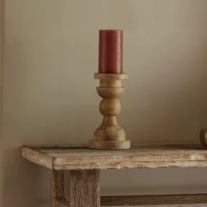 Porte-bougie en bois de mangue, porte-bougie en bois - Product Image 1