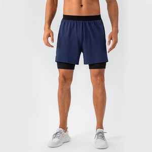 Short de plage en maille à séchage rapide pour hommes, 15 couleurs d'été, avec logo personnalisé, 100% nylon, taille moyenne, style fitness décontracté - Product Image 4