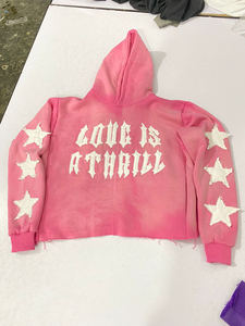 Sweat à capuche pour homme personnalisé lavé à l'acide 100% coton Streetwear Sweat-shirt ample surdimensionné pour l'hiver sans ficelle - Product Image 2