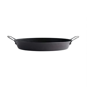 Plateau de service rond en métal noir, livraison gratuite - Product Image 3