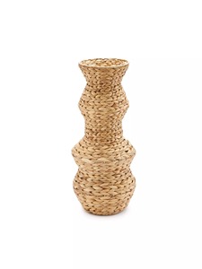 Jarrón Decorativo de Jacinto de Agua Tejido Sostenible, Forma Escultural, Color Natural, Hecho a Mano, para Venta al Por Mayor - Product Image 5