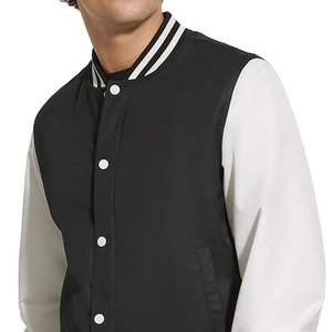 Chaqueta de béisbol para hombre más vendida, soporte, logotipo personalizado, ropa de calle impresa, bombardero universitario, forro polar, Letterman personalizado, Collage - Product Image 6