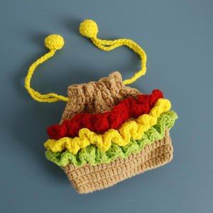 New Hand-woven Cartoon Pattern Eco-Friendly Crochet Knitted Bundle Coin Purse Special Offer Earphone Bag Unisex Finished - Product Image 4