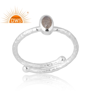 Best Selling 925 Sterling Silver Natural <b>Labradorite</b> Gemstone <b>Ring</b> Custom Jewelry For Women Gift For Her - Product Image 1