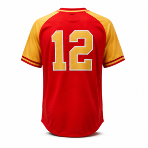 Camiseta de Béisbol de Malla de Poliéster Premium, Cuello en V, con Botones, Ropa Deportiva para Equipos, Personalizable OEM - Product Image 2