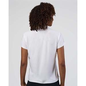 เสื้อโปโลผู้หญิงสีขาว - เสื้อถักทรงเข้ารูประบายอากาศได้ดี - Product Image 4