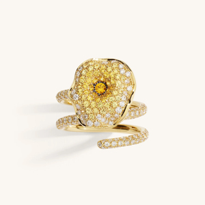Fashion Floral <b>Open</b> <b>Ring</b> Women Adjustable 18K Gold Plated Cubic Zirconia Flower <b>Ring</b> Luxury Wedding Engagement Party Jewelry - Product Image 1