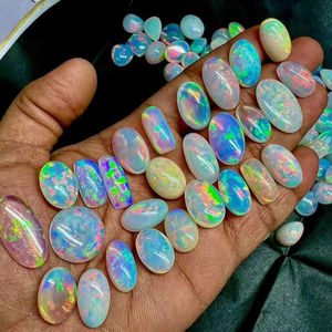 Ópalo Welo Etíope Natural de Alta Calidad AA, Cabujón Multicolor, Piedras Preciosas Sueltas para Joyería, Certificado por Terceros, 3-8 - Product Image 1