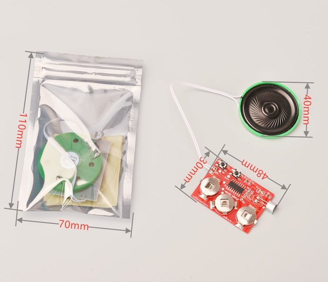 10s/30s/60s Recording Module Funny Plush Doll Toy Music Box Sound Record Button Recordable Voice Module Consumer Electronics