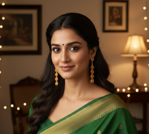 18K Gold Plated 925 Sterling <b>Silver</b> <b>Drop</b> <b>Earrings</b> Attractive Yellow Chalcedony Gemstone Vintage Style for Weddings Parties - Product Image 3