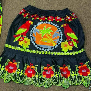 Wholesale High Waist Pleated <b>Skirts</b> Fully Embroidered Or Printed OEM Customizing Direct Factory Manufacturer Polynesian Island - Product Image 3